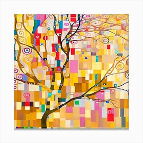 Klimt Style Tree Canvas Print