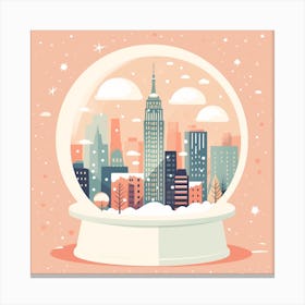 New York City Usa 2 Snowglobe Canvas Print