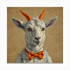 Goat In A Bow Tie 1 Canvas Print