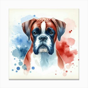 Watercolor Boxer 3 Canvas Print