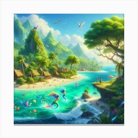 Tropical Island Canvas Print