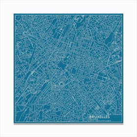 Bruxelles Belgique city map blueprint design Stampe su tela