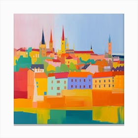 Abstract Travel Collection Budapest Hungary 4 Canvas Print
