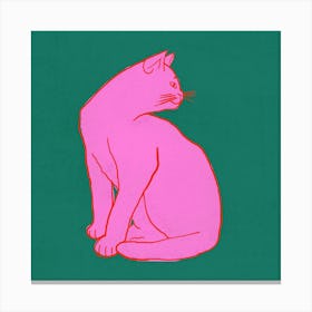 Pink Cat 1 Canvas Print