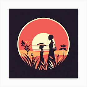 Sunset Silhouette 10 Canvas Print