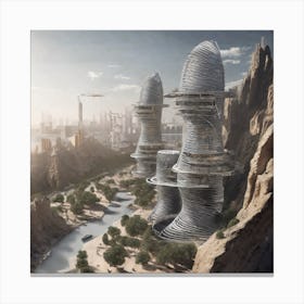 Futuristic City 37 Canvas Print