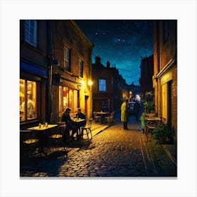 Night In The Old Town Canvas Print