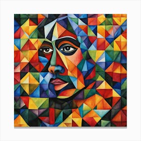 Geometric Portrait Of A Woman Canvas Print