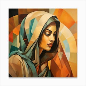 Cubism Moroccan Woman 01 Canvas Print