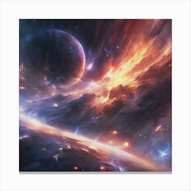 Space Background Canvas Print