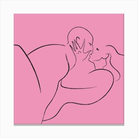 Kissing Couple Canvas Print