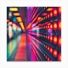 Blurred Lights In The City 1 Canvas Print