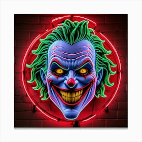 Joker Neon Sign Canvas Print