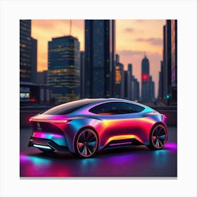 Cellular Dynamic Car Canvas Print