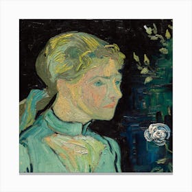 Van Gogh,Portrait Of A Young Woman Canvas Print