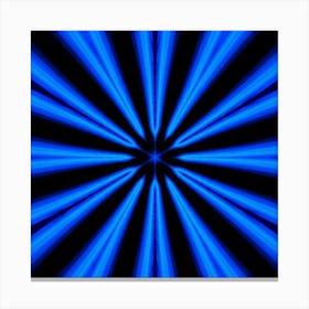 Blue Light Burst Canvas Print