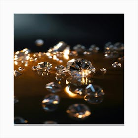 Diamonds Stock Videos & Royalty-Free Footage Canvas Print