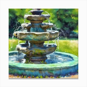 Water Fountain Canvas Print