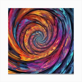 Abstract Spiral Painting Canvas Print