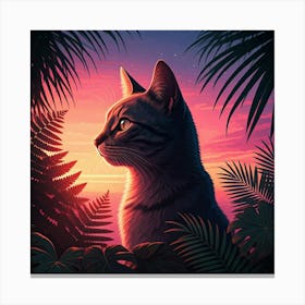 Cat In The Jungle 1 Canvas Print