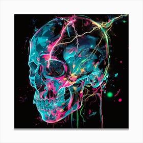 Lightning Skull Canvas Print