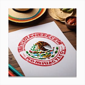 Mexican Flag 38 Canvas Print