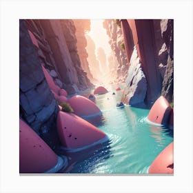 Pink Water 1 Canvas Print