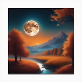 Harvest Moon Dreamscape 1 Canvas Print