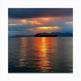 Sunset At Sea 1 Canvas Print