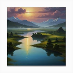 Landscape Painting Canvas Print