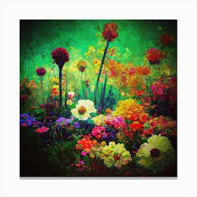 The artistic vintage floralgarden Canvas Print