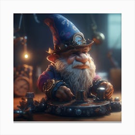 Steampunk Gnome 1 Canvas Print