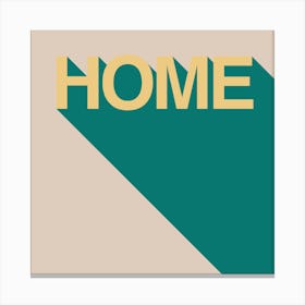 Retro Home (Pink/Green) Canvas Print