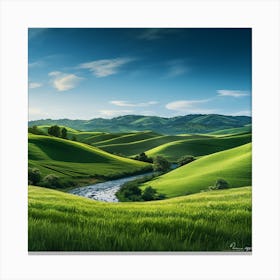 Green Valley Canvas Print