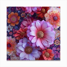 Colorful Flowers 1 Canvas Print