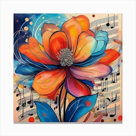 Flower Of Music 4 Canvas Print