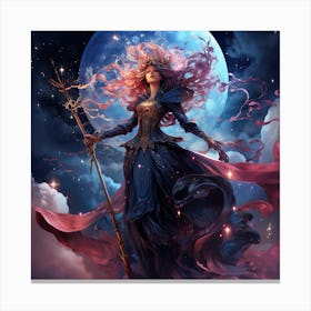 Goddess Of The Moon Canvas Print