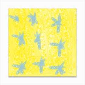 Blue And Yellow Butterflies Canvas Print