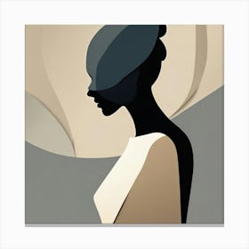 Silhouette Of A Woman 6 Canvas Print