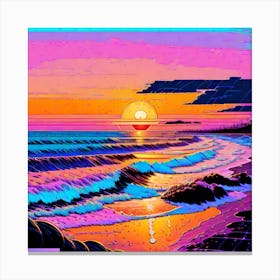 Dreamy Sunset Beach Canvas Print