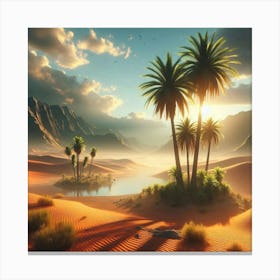 Oasis Sunrise 1 Canvas Print