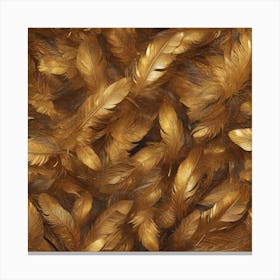 Golden Feathers Canvas Print