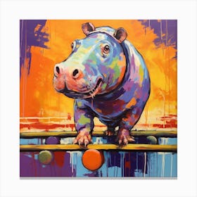 Hippo 6 Canvas Print