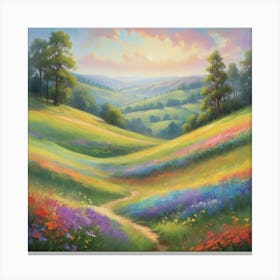 Path In The Meadow art print Canvas Print