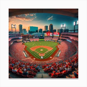 Summer Majesty At Busch A Cardinals Evening Symphony Canvas Print