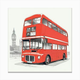 London Bus Art Print 0 1 Canvas Print