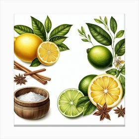 Lemon and Lime 1 Canvas Print