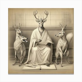 Deer King Canvas Print