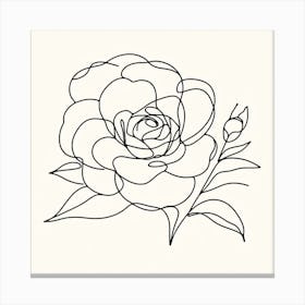 Camellia flower Picasso style 3 Canvas Print