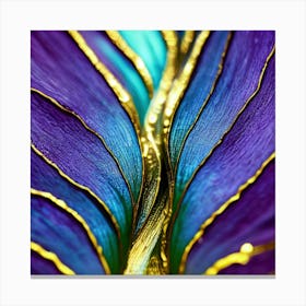 Purple And Gold Leaf Canvas Print